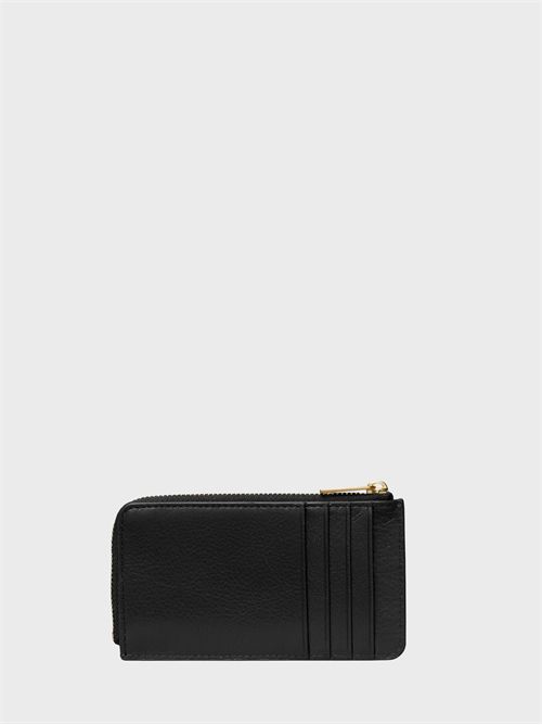 Charlie Quilted Pebbled Leather Zip Cardholder TORY BURCH | 186054001